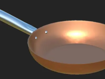 Copper Chef 10 Inch Round Frying Pan Low-poly 3D model