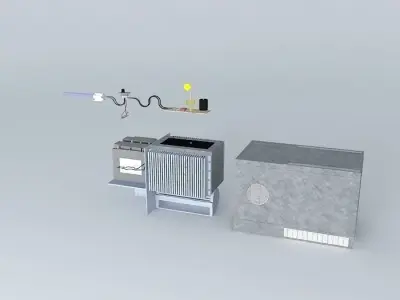 mini nuclear energy reactor Free 3D model