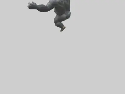 Gorilla swinging model Low-poly 3D model