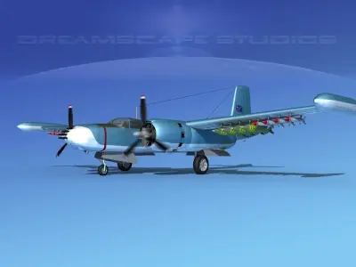 Douglas A-26K Invader Congo 3D model