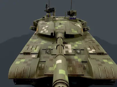 ZTZ - 99 Phase II  Low-poly 3D model