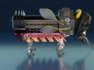 Robot insect Low-poly 3D model