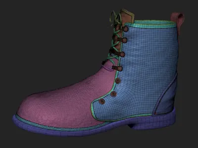 boots 3D model shoes 3D model