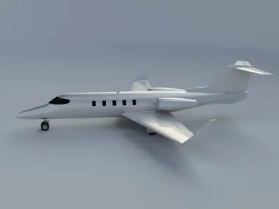 Learjet 28-29 Longhorn private jet CAD model 3D model