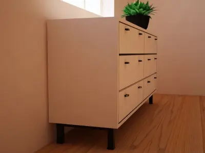 Dresser from bedroom Free low-poly 3D model