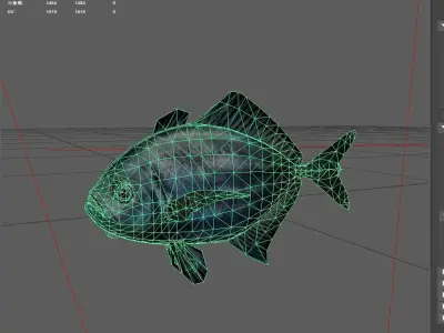 Trevally Low-poly 3D model
