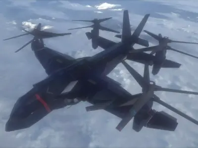 VTOL V48 - Night Eagle Free 3D model