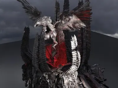 Alien Spine City Kiktbash  3D model