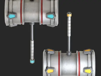 SCI FI WEAPON STYLIZED PACK 3d model Low-poly 3D model