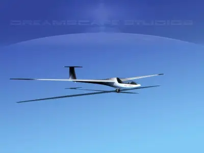 Glaser Dirks DG-200 15-metre  Sailplane V04 3D model