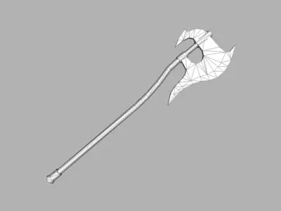 Valyrian Steel Axe Low-poly 3D model