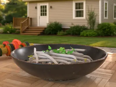 Steamed Bean Shoots with Cilantro 3D model