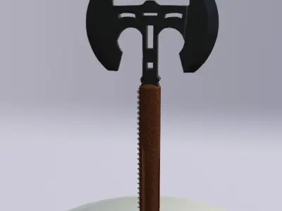 Axe Blender 3D model Free low-poly 3D model