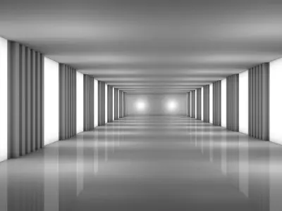 Modern Empty Tunnel 3D model get