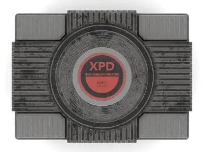 Black Sci-Fi Case Low-poly 3D model