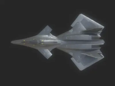 Future PLAAF White Emperor Advanced Air Combat System Low-poly 3D model