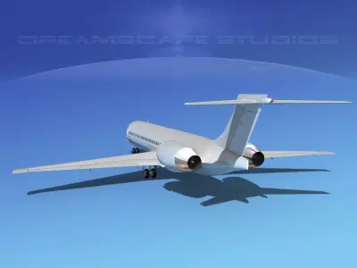 McDonnell Douglas MD-87 Bare Metal 3D model