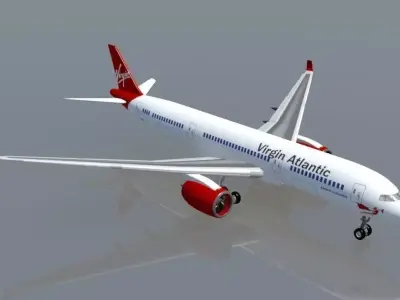 Airbus A350 XWB Virhin 3D model