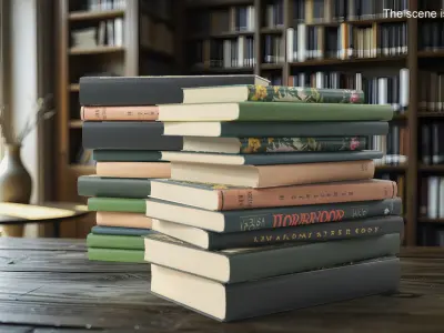 Horror Books Pile 3D model