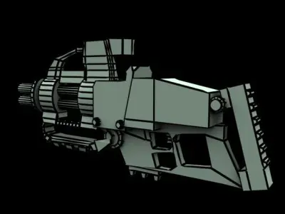 Grenade Launcher Low Poly Free low-poly 3D model