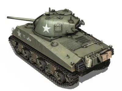 M4A3 75mm - Sherman - Barfly 3D model