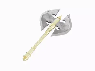 Stylized War Axe 04 Low-poly 3D model