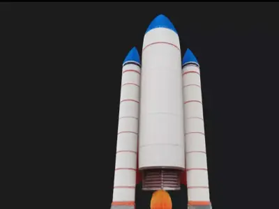 Space Rocket 3D Model 3D model purchase