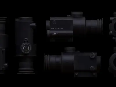 Box Scope 4X24 Zoom Low-poly 3D model