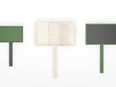 Market Sale sign 3d model Low-poly 3D model