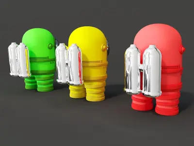 Cartoon astronaut 3D model shop