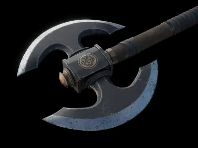 Game Ready Axe  3D model 3D model