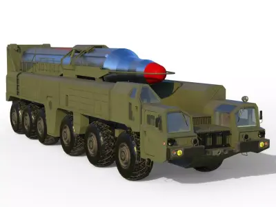 Musudan missile launcher 3D model