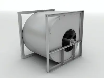 Industrial Fan Low-poly 3D model
