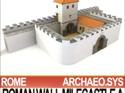 Ancient Roman Mile Castle A 3D model