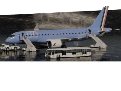 Airbus A220-300 3D model