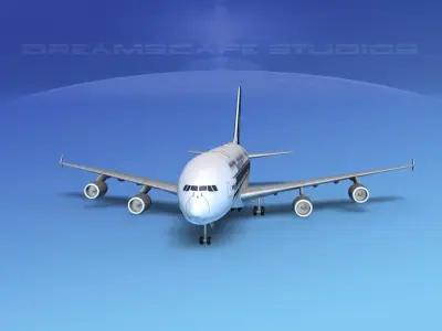 Airbus A380-800 Singapore Airlines 3D model