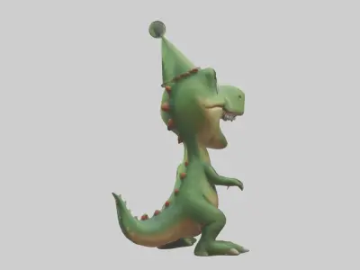 Cartoon Dinosaur 1 Low-poly 3D model