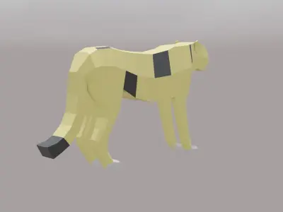 Cheetah Free low-poly 3D model