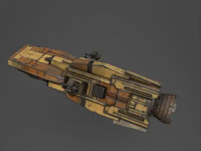 42Scipio-Africanus star wars spaceship Low-poly 3D model