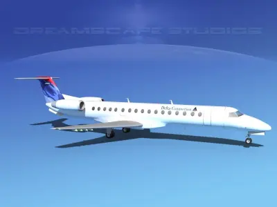 Embraer ERJ-145 Delta Connection 3D model