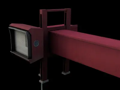 Airport Jetbridge T-Style Low-poly 3D model