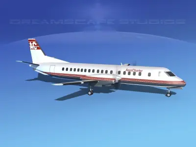 SAAB 2000 Davis Aviation 3D model