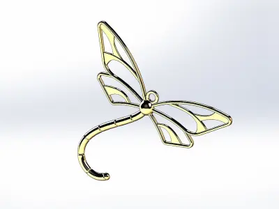 Dragonfly pendant Free 3D print model