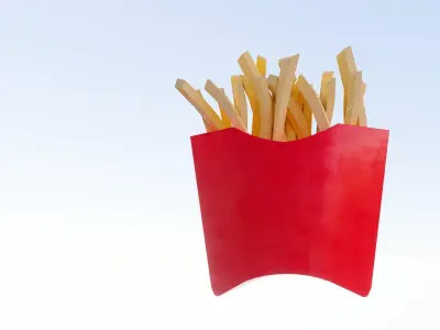 fries pateto Low-poly 3D model