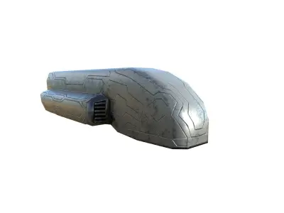 Transport SciFi aircraft Free 3D model