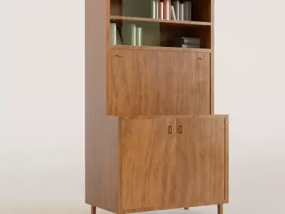 Soviet Style Wooden Cabinet Free 3D model