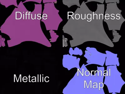 Purple Dinosaur model pack Low-poly 3D model