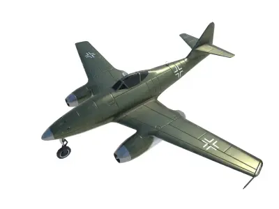 Messerschmidt me262 aircraft airplane fighter Low-poly 3D model
