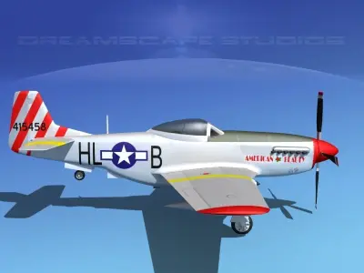 P-51D Mustang American Beauty 3D model