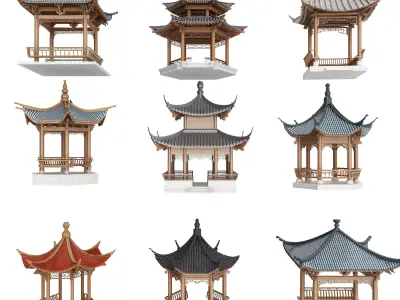 summerhouse Low-poly 3D model